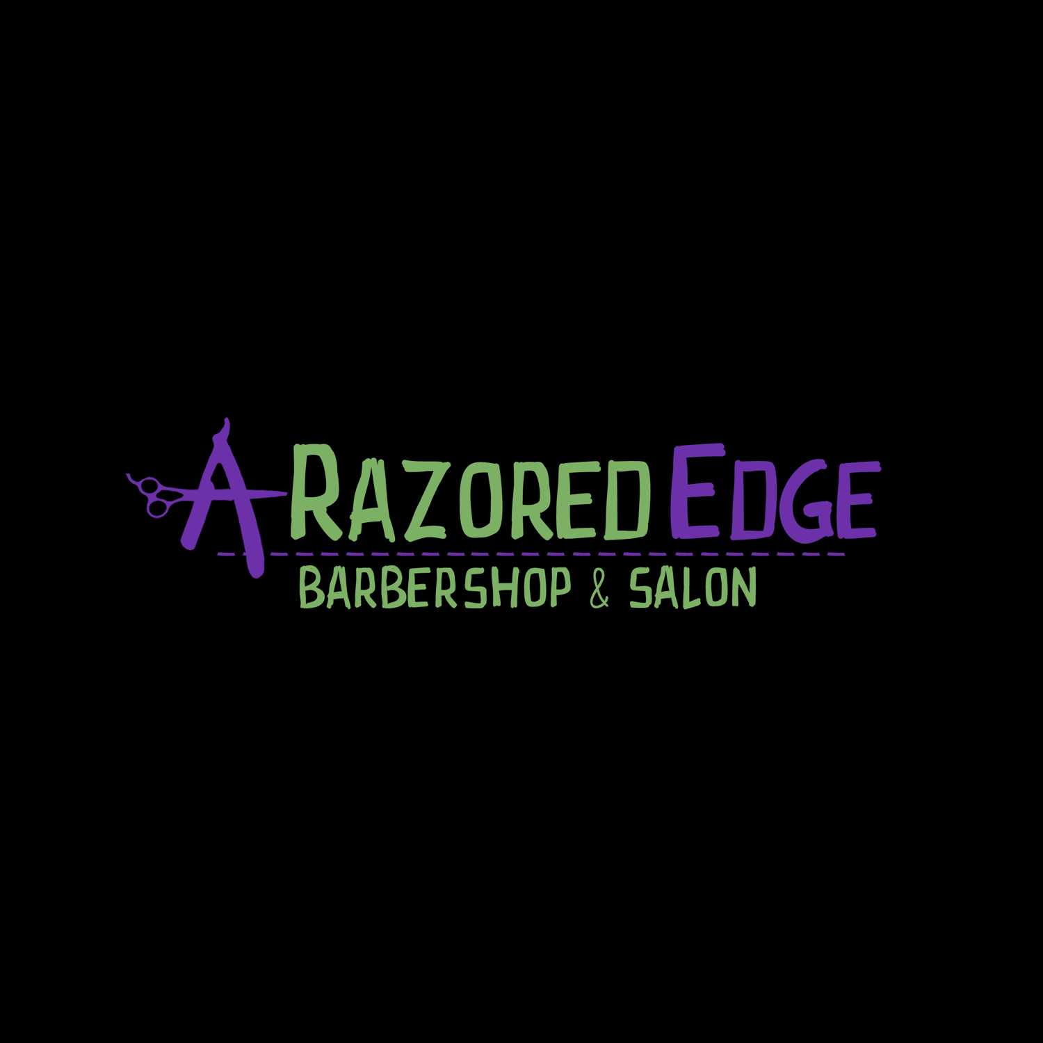 A Razored Edge Barbershop & Salon - custom logo design, Harrisburg, Pennsylvania
